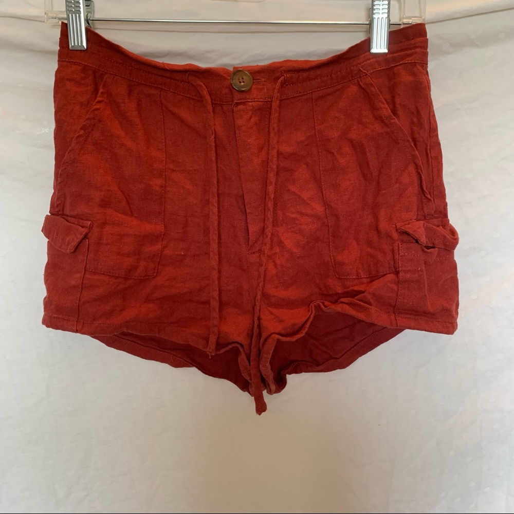 Linen Terra Cotta shorts
